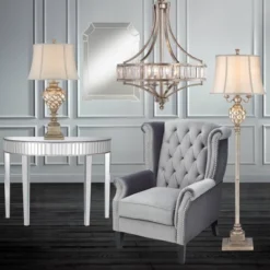 Vienna Full Spectrum Soft Silver Chandelier 24" Wide Crystal Glass 4-Light Fixture For Dining Room House Kitchen Bedroom 17 Vienna Full Spectrum Soft Silver Chandelier 24" Wide Crystal Glass 4-Light Fixture For Dining Room House Kitchen Bedroom -Home Decor Store GUEST ef9a4103 2b72 4b83 97e3 f98ae76085f6