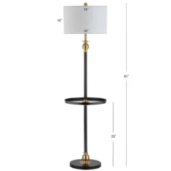 61" Metal Evans End Table Floor Lamp (Includes LED Light Bulb) Black - JONATHAN Y 7 61" Metal Evans End Table Floor Lamp (Includes LED Light Bulb) Black - JONATHAN Y -Home Decor Store GUEST f24710ef d2a5 469d bd1c 4b40c2d32817
