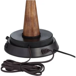 360 Lighting Modern Table Lamp With Dimmable USB And Outlet Workstation Base 24.5" High Bronze Tan Fabric Cylinder For Living Room Desk Bedroom -Home Decor Store GUEST f49da493 c12c 4227 816d 65c58a165cb1