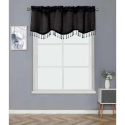 Kate Aurora Luxurious Solid Colored Scalloped Rod Pocket Window Valance With Crystal Beaded Trim 19 Kate Aurora Luxurious Solid Colored Scalloped Rod Pocket Window Valance With Crystal Beaded Trim -Home Decor Store GUEST f4ddf9cf 6225 45a9 b4ad df85eb72e04f