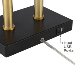 Possini Euro Design Keegan Modern Desk Lamp 24" High Warm Brass With Dual USB Charging Ports LED Adjustable Black Shade For Bedroom Living Room Desk 13 Possini Euro Design Keegan Modern Desk Lamp 24" High Warm Brass With Dual USB Charging Ports LED Adjustable Black Shade For Bedroom Living Room Desk -Home Decor Store GUEST f7c5654c 2ff0 4368 9784 4f28f7aa76ef