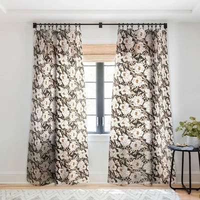 Holli Zollinger Indra Poppy Dark Single Panel Sheer Window Curtain - Deny Designs 8 Holli Zollinger Indra Poppy Dark Single Panel Sheer Window Curtain - Deny Designs - Image 6
