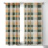 Miho Retro Color Illusion 84" X 50" Single Panel Blackout Window Curtain - Deny Designs